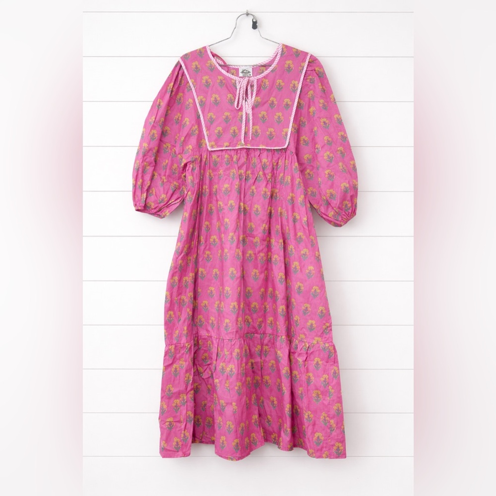Pink Floral Print Dress